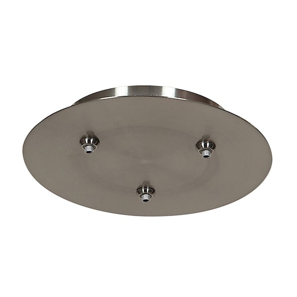 Access Lighting Unijack, 120v Input 12v Output ThreePort Round Canopy, Brushed Steel Finish 87120UJ-BS - main